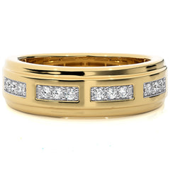 Maurice Men's Rouns Lab Created Diamond Engagement Band Ring