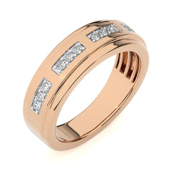 1/4 CT. Maurice Men's Rouns Lab Created Diamond Engagement Band Ring