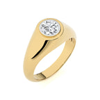 Elite Style Newage Solitaire Round Lab Created Diamond Men's Engagement Band Ring