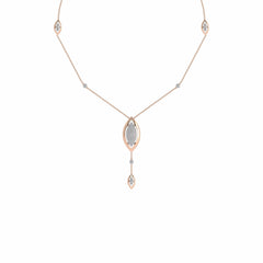 1 1/4 CT. Natural Round Diamond Studded Designer Y Necklace