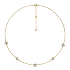 Shimmering Rounds Five Motifs Station Necklace