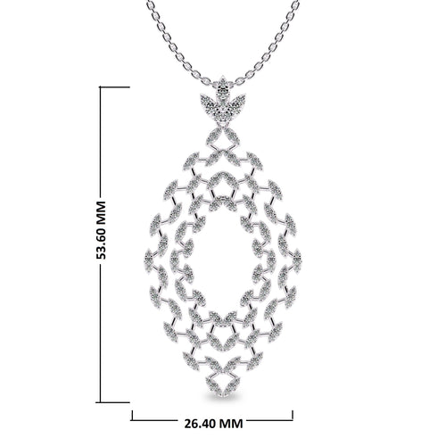 1 CT. Natural Diamond Studded Designer Pendant