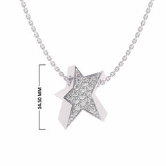 1/4 CT. Natural Round Diamond Studded Cluster Shining Star Designer Pendant