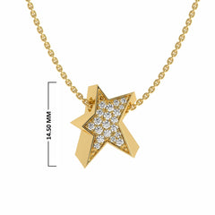 1/4 CT. Natural Round Diamond Studded Cluster Shining Star Designer Pendant