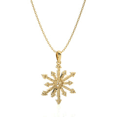 The Sparkling Snowflake Lab Created Diamond Pendant