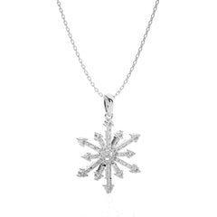 The Sparkling Snowflake Lab Created Diamond Pendant