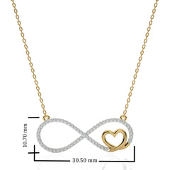 Everlasting Infinity Heart Lab Created Diamond Pendant.