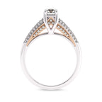 Classic Pave Two Tone Engagement Ring