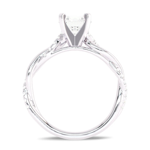 Spirited Serenade Round Solitaire Lab Created Diamond Engagement Ring