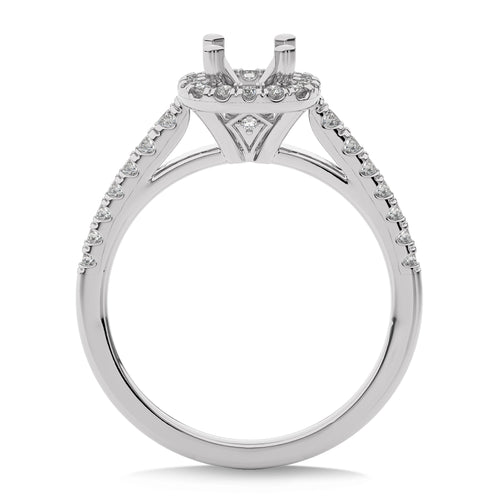 1/4 CT Round Diamond Semi Mount Halo Engagement Ring