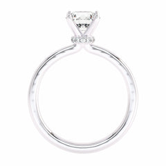 Serenity Sparkle Round Solitaire Hidden Halo Engagement Ring