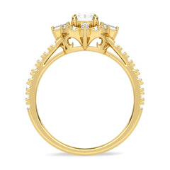 Quadrant Brilliance Baguette and Round Diamond Ring