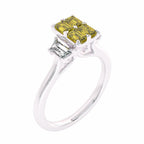 Fancy Yellow Radiant Diamond Engagement Ring