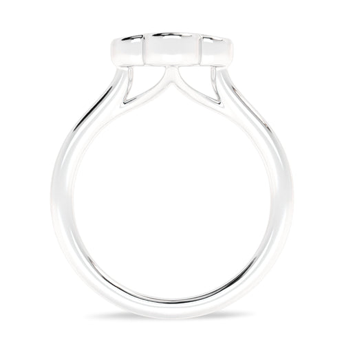 Four Leaf clover Round Lab created Diamond Ring