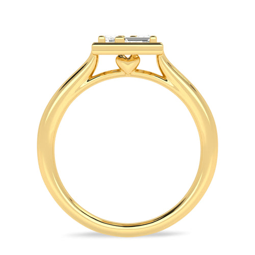 Mordern Round and Baguette Rectangle Ring.