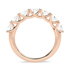 Trellis style seven stones Pear Lab created Diamond Ring.