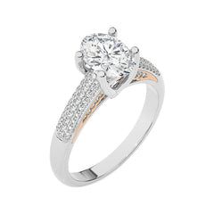 Contemporary Solitaire Diamond Engagement Ring