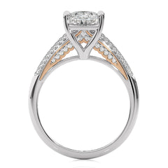 Contemporary Solitaire Diamond Engagement Ring