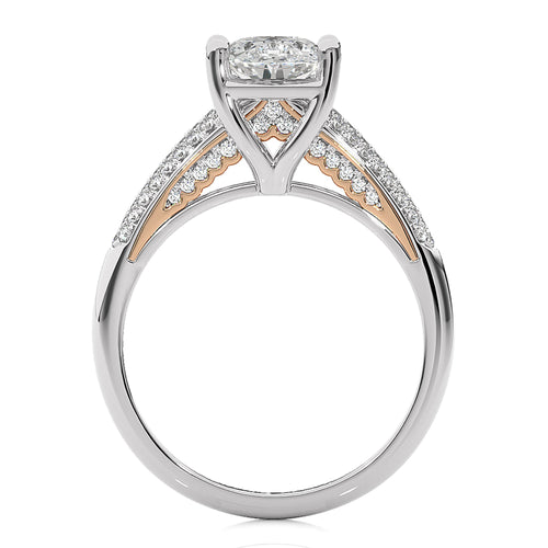 Contemporary Solitaire Diamond Engagement Ring