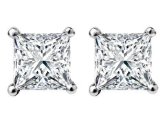 1/4 CT. Solitaire Princess Diamond Stud Earrings