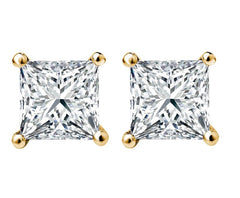 3/8 CT. Solitaire Princess Diamond Stud Earrings