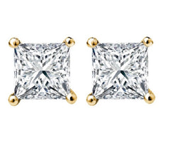 1/2 CT. Solitaire Princess Lab Created Diamond Stud Earrings