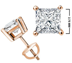 1/4 CT. Solitaire Princess Diamond Stud Earrings