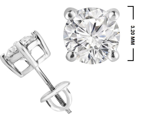 1/4 CT. Classic Round Lab-Grown Diamond Stud Earrings