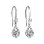 Stunning Pear shape drop Earrings in Sterling Silver