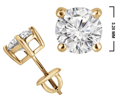1/4 CT. Classic Round Lab-Grown Diamond Stud Earrings