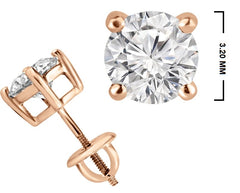 1/4 CT. Classic Round Lab-Grown Diamond Stud Earrings
