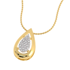 3/4 Ct. Natural Round Diamond Studded Designer Cluster Teardrop Pendant