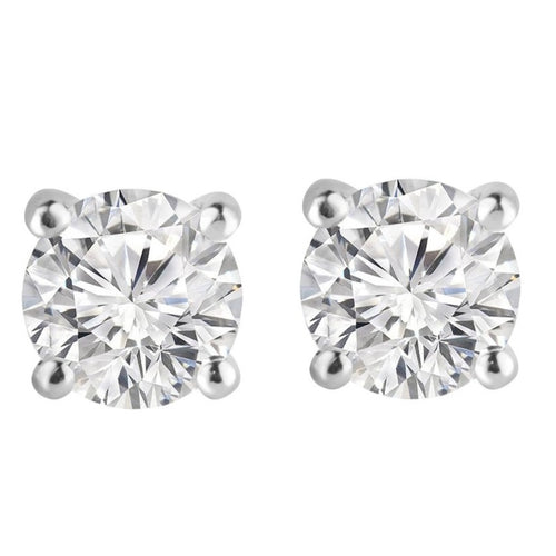 1/4 CT. Classic Solitaire Round Lab Created  Diamond Stud Earrings