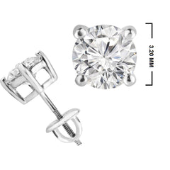 1/4 CT. Classic Solitaire Round Lab Created  Diamond Stud Earrings