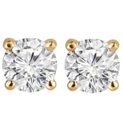 1/4 CT. Classic Solitaire Round Lab Created  Diamond Stud Earrings