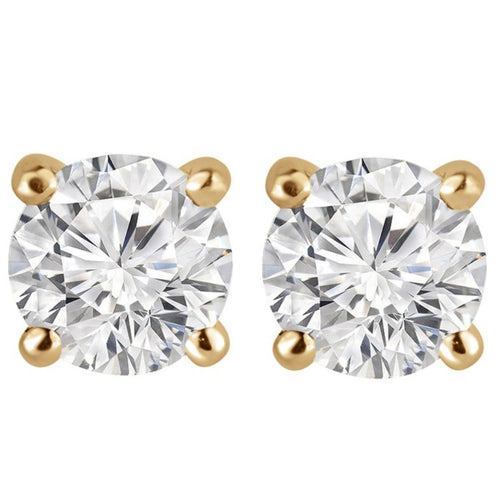 1/4 CT. Classic Solitaire Round Lab Created  Diamond Stud Earrings