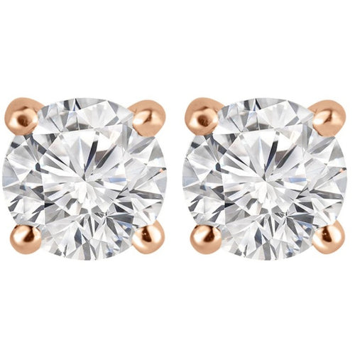 1/4 CT. Classic Solitaire Round Lab Created  Diamond Stud Earrings