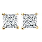 1/4 CT. Solitaire Princess Lab Created Diamond Stud Earrings
