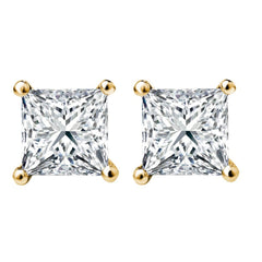 1/4 CT. Solitaire Princess Lab Created Diamond Stud Earrings