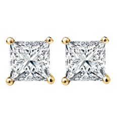 1/3 CT. Solitaire Princess Lab Created Diamond Stud Earrings