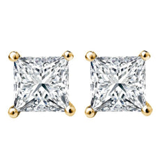 1/3 CT. Solitaire Princess Lab Created Diamond Stud Earrings