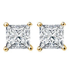 3/8 CT. Solitaire Princess Lab Created Diamond Stud Earrings