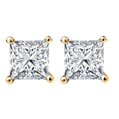 3/8 CT. Solitaire Princess Lab Created Diamond Stud Earrings