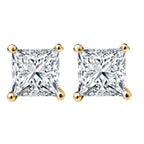 1/2 CT. Solitaire Princess Lab Created Diamond Stud Earrings
