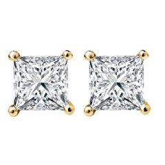 1/2 CT. Solitaire Princess Lab Created Diamond Stud Earrings