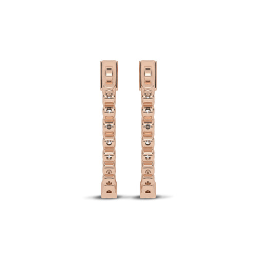 1 CT. Round Lab Created Diamond Inside Out Hoop Earrings