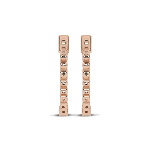 1 CT. Round Lab Created Diamond Inside Out Hoop Earrings