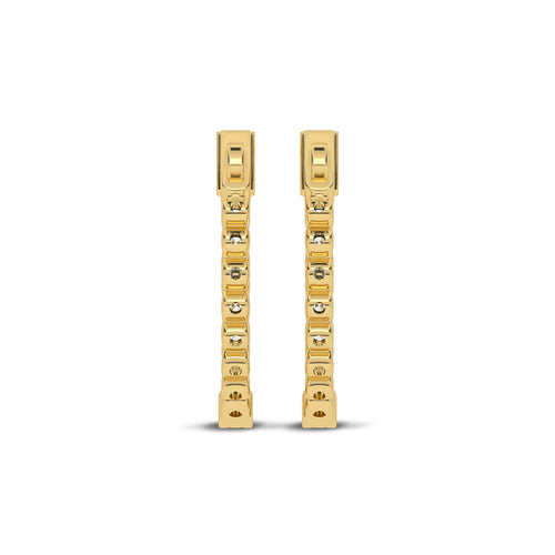 1 CT. Round Lab Created Diamond Inside Out Hoop Earrings