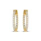 1 CT. Round Diamond Inside Out Hoop Earrings