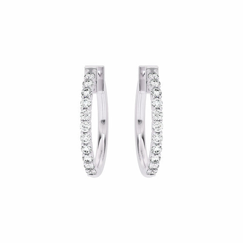 1/2 CT. Round Lab Created Diamond Eternity Hoop Earrings